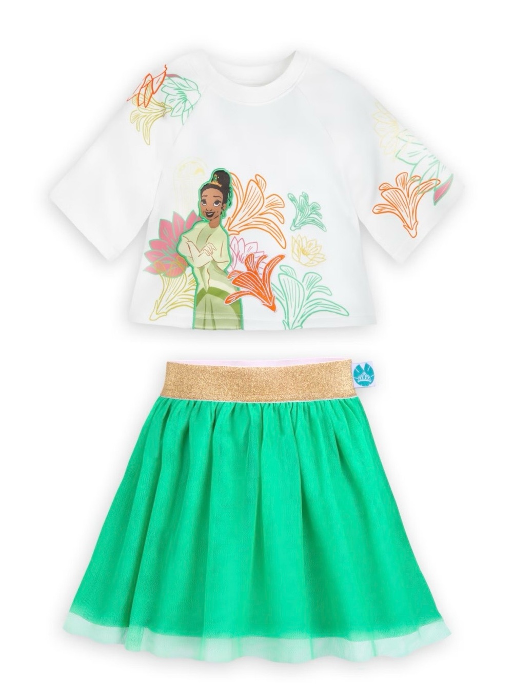 Disney Store Tiana Top & Tulle Skirt Set
